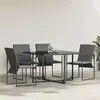 Image de vidaXL Fauteuils de jardin noirs - 4 pièces