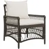 Image de vidaXL Chaise de jardin avec coussin Marron 73 x 61 x 77 cm polyrotin