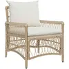 Image de vidaXL Chaise de jardin avec coussin Beige 73 x 61 x 77 cm polyrotin