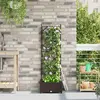 Image de vidaXL Jardinière avec Treillis - Marron