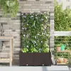 Image de vidaXL Jardinière avec treillis 2 pcs - Marron
