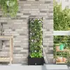 Image de vidaXL Jardinière de Jardin avec Treillis Noire