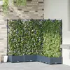 Image de vidaXL Jardinière avec treillis 5 pièces Grise