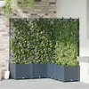 Image de vidaXL Jardinière avec treillis 5 pcs - Gris