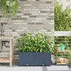 Image de vidaXL Cache-pot de jardin 2 pcs Gris 80 x 40 x 37,5 cm Plastique