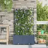 Image de vidaXL Jardinières avec système d'irrigation 2 pièces Gris