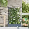 Image de vidaXL Cache-pot de jardin 2 pcs Gris Clair 80 x 40 x 125,5 cm
