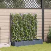 Image de vidaXL Planteur de Jardin avec Treillis 3 pièces Gris Clair