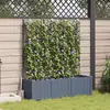 Image de vidaXL Jardinière de jardin avec treillis 3 pcs - Gris clair