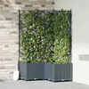 Image de vidaXL Jardinière avec Treillis 3 pcs - Gris clair