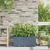 Image de vidaXL Cache-pot de jardin 2 pcs Gris Clair 80 x 40 x 37,5 cm