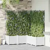 Image de vidaXL Cache-pot de jardin 5 pc Blanc 120 x 120 x 143 cm PP