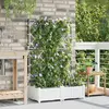 Image de vidaXL Jardinières avec Système d'Irrigation 2 pcs - Blanc