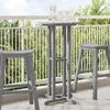 Image de vidaXL Table de bar Gris clair 55 x 55 x 107 cm Polyéthylène