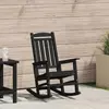Image de vidaXL Chaise à bascule de jardin Noir HDPE