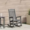 Image de vidaXL Chaise Berçante de Jardin Gris clair 92 x 70 x 108 cm HDPE