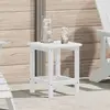 Image de vidaXL Table d'appoint Blanc 38 x 38 x 46 cm Polyéthylène