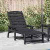 Image de vidaXL Transat Noir 195,5 x 53 x 98,5 cm HDPE