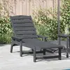 Image de vidaXL Transat Gris clair 195,5 x 53 x 98,5 cm HDPE