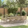 Image de vidaXL Ensemble de salle à manger pour jardin 9 pcs Beige polyrotin