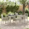 Image de vidaXL Ensemble de salle à manger de jardin 5 pièces - Gris clair