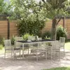 Image de vidaXL Ensemble de salle à manger pour jardin 7 pcs Gris clair