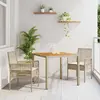 Image de vidaXL Ensemble de salle à manger pour jardin 3 pcs Beige polyrotin