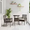 Image de vidaXL Ensemble de salle à manger pour jardin 3 pcs Marron polyrotin