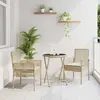 Image de vidaXL Ensemble Bistro jardin 3 pièces - Beige