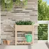 Image de vidaXL Jardinière avec étagères en bois massif de sapin