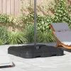 Image de vidaXL Base de parasol à bras déporté Noir 88,5 x 88,5 x 12 cm