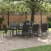Image de vidaXL Ensemble de salle à manger pour jardin 9 pcs Noir Acier