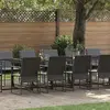 Image de vidaXL Ensemble de salle à manger pour jardin 13 pcs Noir Acier