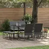 Image de vidaXL Ensemble de jardin pour manger 10 pcs - Acier/Textilène