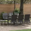Image de vidaXL Ensemble de salle à manger pour jardin 11 pcs Noir Acier