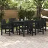 Image de vidaXL Chaise de jardin 6 pcs Noir 65,5 x 59 x 88 cm Polyéthylène