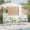 Image de vidaXL Chaise à bascule 2 pcs Blanc 92 x 70 x 108 cm Polyéthylène