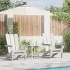 Image de vidaXL Chaise de jardin 3 pcs Blanc 80.5 x 74.5 x 92 cm Polyéthylène