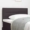 Image de vidaXL Tête de lit Marron foncé 90 cm tissu