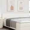Image de vidaXL Tête de lit Crème 200 cm Tissu en velours côtelé