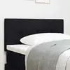Image de vidaXL Tête de lit réglable en hauteur Noir 80 cm tissu