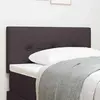 Image de vidaXL Tête de lit réglable en hauteur Marron foncé 80 cm tissu