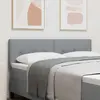 Image de vidaXL Tête de lit réglable en hauteur Gris clair 160 cm tissu
