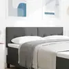 Image de vidaXL Tête de lit réglable en hauteur Gris foncé 160 cm tissu