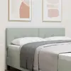 Image de vidaXL Tête de lit Gris clair 160 cm Velours