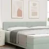 Image de vidaXL Tête de lit Gris clair 200 cm Velours