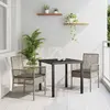 Image de vidaXL Chaises de jardin avec coussins - Poly rattan