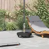 Image de vidaXL Pied de parasol 30kg Noir Granite et Acier Inoxydable Rond