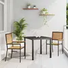 Image de vidaXL Chaises empilables de jardin 2 pcs Marron et Noir