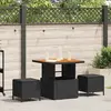 Image de vidaXL Ensemble Salle à Manger de Jardin 3 pcs - Noir